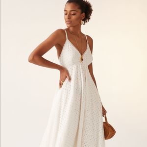 Anthropologie Eyelet Max Dress | Size: Large | Color: White